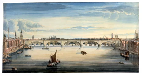 West View of New London Bridge and Old London Bridge, 1830